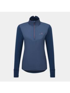 Ronhill Women's Tech Wind-Block 1/2 Zip Navy/DustyTulip