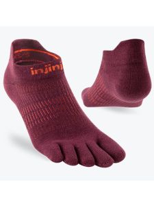Injinji Women's Run Lightweight No‑Show Mahogany
