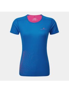 Ronhill Women's Tech Race S/S Tee Blue/Exuberance