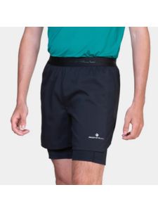 Ronhill Men's Tech 5" Twin Short All Black