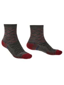 Bridgedale Men Merino Performance 3/4 Crew Brown/Dark Red