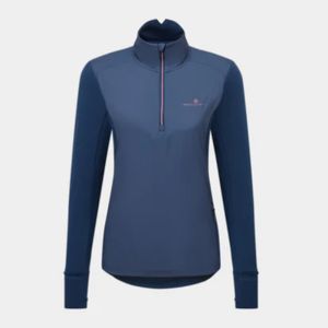 Ronhill Women's Tech Wind-Block 1/2 Zip Navy/DustyTulip Ronhill Women's Tech Wind-Block 1/2 Zip Navy/DustyTulip