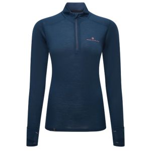 Ronhill Women's Tech Merino 1/2 zip Navy/Dusty Tulip Ronhill Women's Tech Merino 1/2 zip Navy/Dusty Tulip
