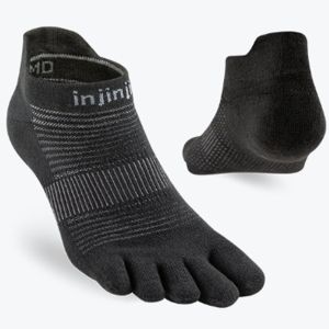 Injinji Run Lightweight No‑Show Black