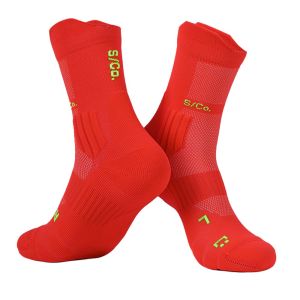S/Co Socks Crew Height Unisex Crimson S/Co Socks Crew Height Unisex Crimson
