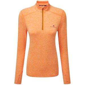 RonHill Women's Life Practice 1/2 Zip Tee Mango/Grape RonHill Women's Life Practice 1/2 Zip Tee Mango/Grape