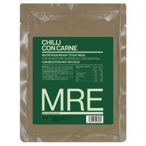 MRE 300g Chilli Con Carne & Rice Ready To Eat Meal MRE 300g Chilli Con Carne & Rice Ready To Eat Meal