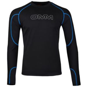 OMM Men's Meridian Long Sleeve Midlayer Tee in Black/blue OMM Men's Meridian Long Sleeve Midlayer Tee in Black/blue