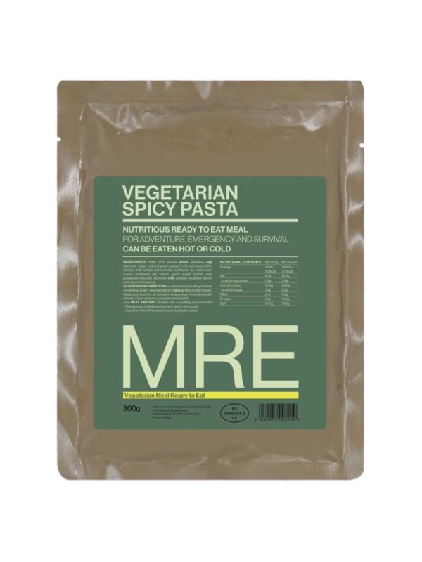 Vegetarian Spicy Pasta MRE Ready To Eat Meal 300g