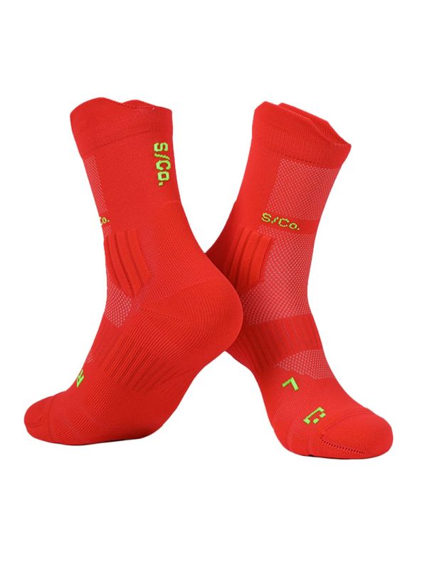 SCo Socks Crew Height Unisex Crimson
