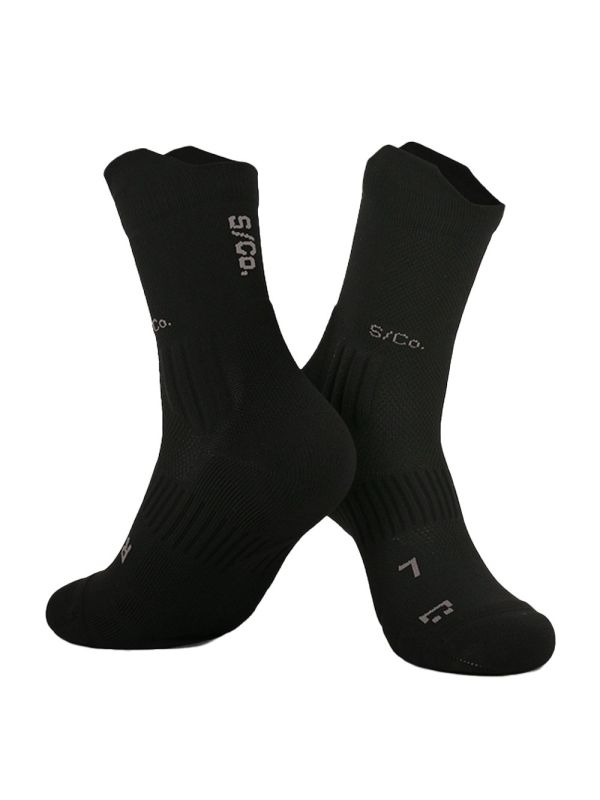 SCo Socks Crew Height Unisex Jet Black